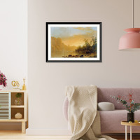 Sunset (California scenery).AB '64 ; chromolith. & published by L. Prang & Co. - 2, Vintage Poster