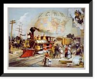 The world's railroad scene.Swain & Lewis, des. & lith. 103 State, Chicago. - 2, Historic Print