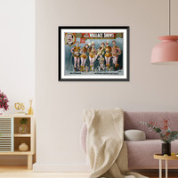 The Great Wallace Shows. The celebrated Stirk Family - the World's greatest bicyclists, Antique Poster