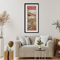 Historic Framed Print, Die Barnum & Bailey Groesste Schaustellung Der Welt. Vogel-Perspective Der Grossten Schaustellung Der Welt. - 2,  17-7/8" x 21-7/8"