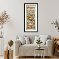 Historic Framed Print, Die Barnum & Bailey Groesste Schaustellung Der Welt. Abtheilungen Der Grossen Gratis-Strassen-Parade,. - 2,  17-7/8" x 21-7/8"