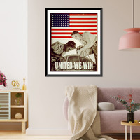 United we win. War Manpower Commission, Washington, D.C..O.W.I. photo by Liberman, Antique Poster