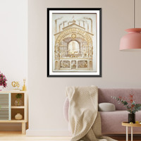 Historic Framed Print, Architectural Iron Works. D.D. Badger & others, proprietors.lith. of Sarony, Major & Knapp. - 2,  17-7/8" x 21-7/8"