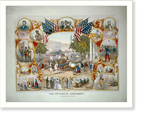 The Fifteenth Amendment. Celebrated May 19th, 1870.from an original design by James C. Beard, Historic Print