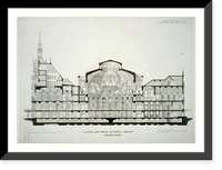 Historic Framed Print, [Library of Congress (National Library"),  Judiciary Square site,  Washington,  D.C. Section,  German Renaissance]" - 3,  17-7/8" x 21-7/8"