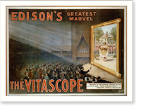 Historic Framed Print, Edison's greatest marvel. The Vitascope - 3,  17-7/8" x 21-7/8"