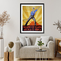 Historic Framed Print, Falange os llama, ahora o nunca,  17-7/8" x 21-7/8"