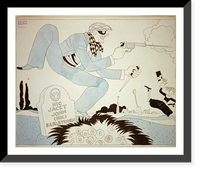 Masked criminal at the grave of John Barleycorn, Antique Poster