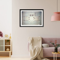 Historic Framed Print, Plan of the principal floor of the Capitol, U.S. - 4,  17-7/8" x 21-7/8"