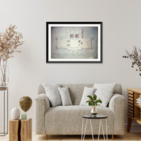 Historic Framed Print, Plan of the principal floor of the Capitol, U.S. - 4,  17-7/8" x 21-7/8"