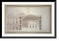 Historic Framed Print, [United States Capitol (Federal Capitol"),  Washington,  D.C. Cross section]" - 5,  17-7/8" x 21-7/8"