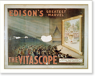 Historic Framed Print, Edison's greatest marvel. The Vitascope - 4,  17-7/8" x 21-7/8"