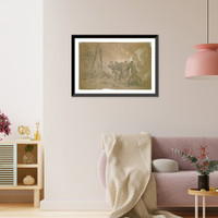 Historic Framed Print, Wounded escaping from the burning woods of the Wilderness - 2,  17-7/8" x 21-7/8"