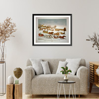 Leaving Brighton hotel for the mill-dam. Winter - 2, Antique Wall Art