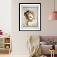 Head of a woman.Boucher in del.; Demarteau sc, Vintage Poster
