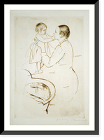 Mother Marie dressing her baby after its bath.Mary Cassatt - 2, Historic Reproduction