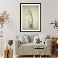 Clothed study for female figure of Architecture, for mural1. The Arts" at the Library of Congress" - 2, Historic Reproduction