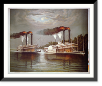 Celebrated race of the steamers Robt. E. Lee and Natchez - 2 Classic, Vintage Wall Art
