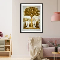 Antique Scenic Print - The tree of life - Antique Wall Decor Print