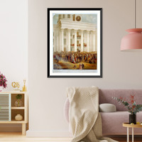 The starting point of the great war between the states. Inauguration of Jefferson Davis Classic, Antique Poster