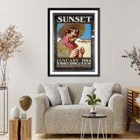 Vintage Photo Print - Sunset, January, 1904 - Great Gift for History Buffs