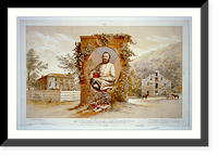 The above is a true picture of Stonewall Jackson and his boyhood home, situated on the West Fork River, Lewis Co., W. Va. - 2, Vintage Wall Art