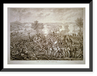 Historic Framed Print, The Battle of Gettysburg - 7,  17-7/8" x 21-7/8"