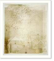 Historic Framed Print, Mountain-Town III,  17-7/8" x 21-7/8"