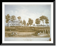The Hermitage, Jackson's tomb, and Andrew J. Donelson's residence 12 miles from Nashville, Tennessee. Taken at the spot, March 29th, 1856.Lith. of Endicott & Co., N.Y. - 2 Classic, Vintage Poster