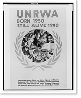 UNRWA, born 1950, still alive 1980, Historic Print