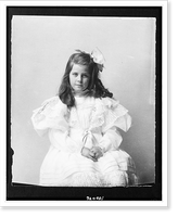 Historic Framed Print, [Miss Martha Cameron, three-quarter length portrait, seated, facing front],  17-7/8" x 21-7/8"