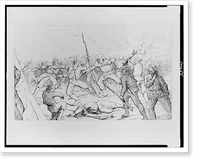 Historic Framed Print, The fight at Santa Rosa Island,  17-7/8" x 21-7/8"