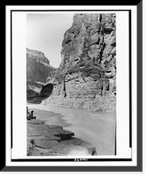 Historic Framed Print, Views in Arizona. Grand Canon, mouth of Cataract Creek, looking down,  17-7/8" x 21-7/8"