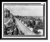 Historic Framed Print, Cathedral of St. John the Devine [sic] and Morningside Park,  17-7/8" x 21-7/8"