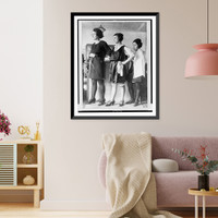 Historic Framed Print, Advertise hosiery on live models,  17-7/8" x 21-7/8"