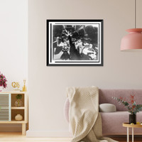 Historic Framed Print, [Passengers in a railroad car].Photo by the Geo. R. Lawrence Co.,  17-7/8" x 21-7/8"