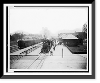 Historic Framed Print, [Passenger depot, I.C.R.R., Carbondale, Ill.],  17-7/8" x 21-7/8"