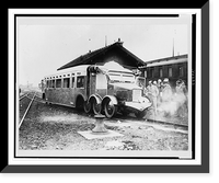 Progressive European railway inaugurates new automotive method of transportation, Paris, France, Antique Wall Art