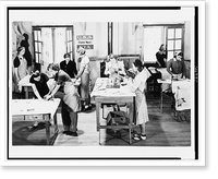 Young women putting print on cloth as vocational training under the National Youth Administration resident project, Camp Roosevelt, Ocala, Florida Classic, Historic Print