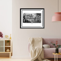 Historic Framed Print, L'Ordre et la marche des puissances coalisees contre la France.compos&eacute; et grav&eacute; par J.B. Louvion.,  17-7/8" x 21-7/8"