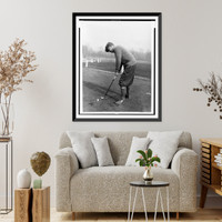 Reinald Werrenrath, American operatic baritone, putting golf ball, Antique Wall Art