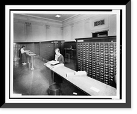 Three women working at Main Reading Room card catalog in the Library of Congress.Harris & Ewing. Classic, Vintage Poster