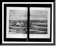 Historic Framed Print, Bay snipe shooting.drawn by A.B. Frost, 1900.,  17-7/8" x 21-7/8"