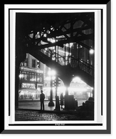 Chicago's wonders at night, Vintage Wall Art