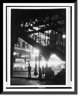 Chicago's wonders at night, Vintage Wall Art