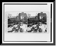 Historic Framed Print, Looking north from South Ferry, showing Elevated R.R., N.Y.,  17-7/8" x 21-7/8"