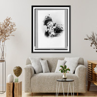 Historic Framed Print, [Vinnie Ream Hoxie, half-length portrait, facing front],  17-7/8" x 21-7/8"