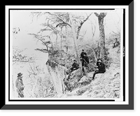 General Ulysses S. Grant and five other men on Lookout Mountain, Tennessee, Historic Reproduction