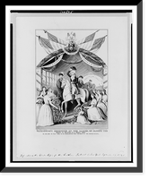 Historic Framed Print, Washington's reception by the ladies, on passing the bridge at Trenton, N.J., April, 1789. On his way to be inaugurated first president of the United States.lith. & pub. by N. Currier.,  17-7/8" x 21-7/8"