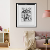 Historic Framed Print, Washington's reception by the ladies, on passing the bridge at Trenton, N.J., April, 1789. On his way to be inaugurated first president of the United States.lith. & pub. by N. Currier.,  17-7/8" x 21-7/8"